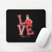 Husky-Valentinstag-Geschenk | Husky Herz Design Mousepad (Mit Mouse)