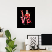Husky-Valentinstag-Geschenk | Husky Herz Design Poster (Heimbüro)