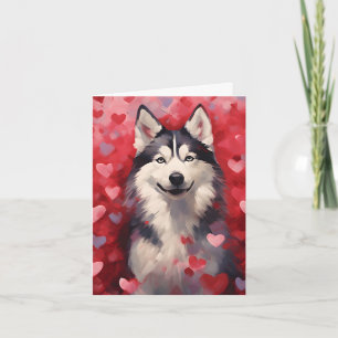 Husky Valentinstag Karte