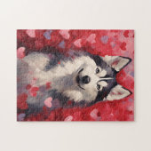 Husky Valentinstag Puzzle (Horizontal)