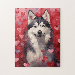 Husky Valentinstag Puzzle