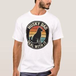 Husky-Vater Deal With It Shirt - Lustiges Husky-Be