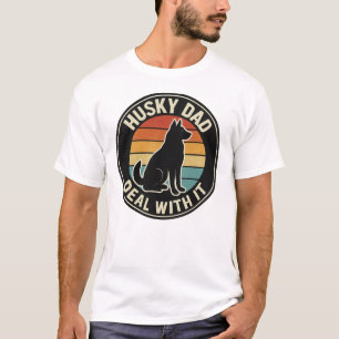 Husky-Vater Deal With It Shirt - Lustiges Husky-Be