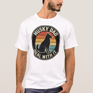 Husky-Vater Deal With It Shirt - Lustiges Husky-Be