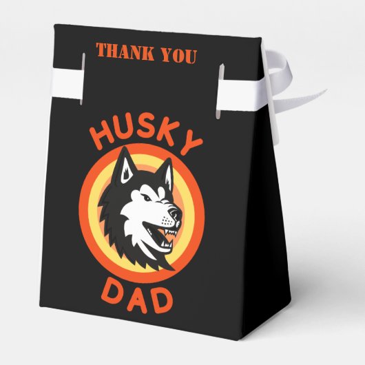 Husky Vater, Hund Vater Birthday Gefallen Box Geschenkschachtel (Rückseite)
