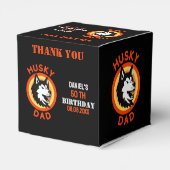 Husky Vater, Hund Vater Birthday Gefallen Box Geschenkschachtel (Rückseite)