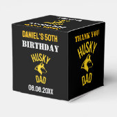 Husky Vater, Hund Vater Birthday Gefallen Box Geschenkschachtel (Rückseite)