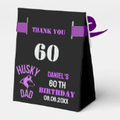 Husky Vater, Hund Vater Geburtstag Geschenkschachtel (Rückseite)
