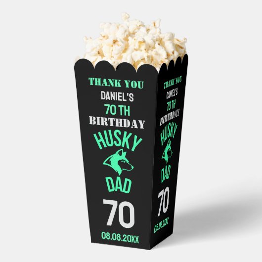 Husky Vater, Hund Vater Geburtstag Geschenkschachtel (Geplatzt)