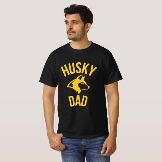 Husky-Vater, Hund-Vater T-Shirt (Vorne ganz)