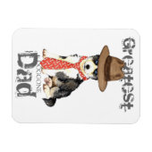 Husky Vater Magnet (Horizontal)