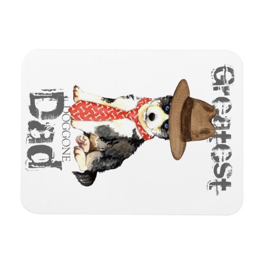 Husky Vater Magnet (Horizontal)