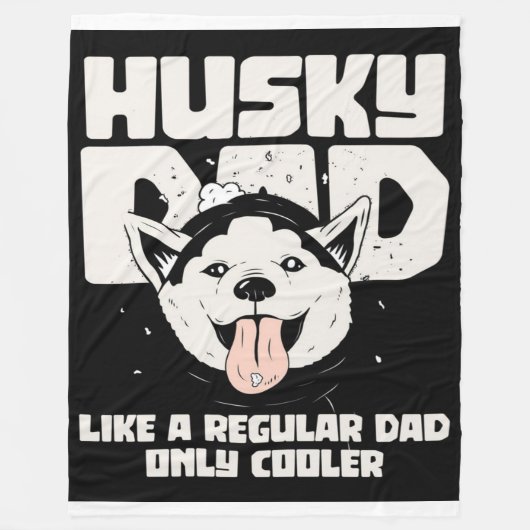 Husky-Vater wie ein normaler Vater nur Cooler Fleecedecke (Vorderseite)