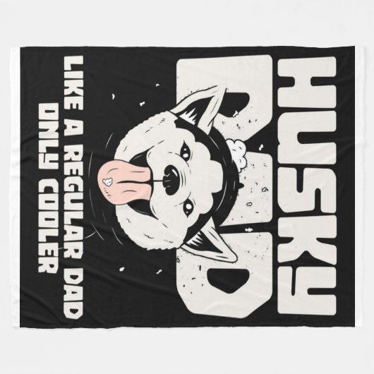 Husky-Vater wie ein normaler Vater nur Cooler Fleecedecke (Vorderseite (Horizontal))