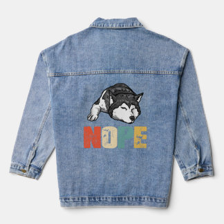 Husky - Vintag Nope Funny Siberian Husky Hund Lieb Jeansjacke