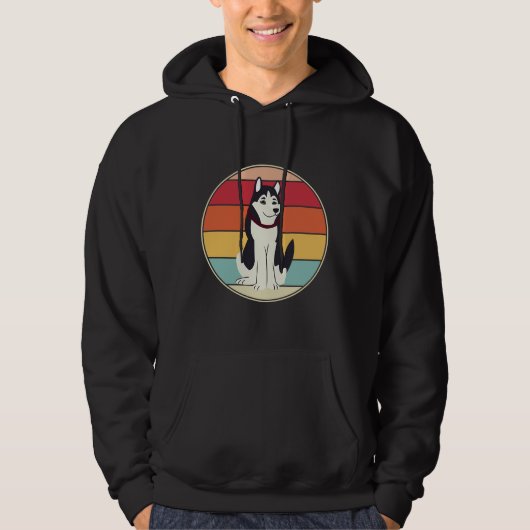 Husky Vintag Retro Hoodie (Vorderseite)