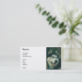 Husky-Visitenkarte Visitenkarte (Stehend Vorderseite)