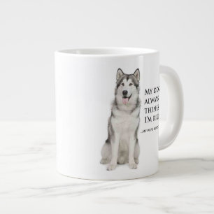 Husky vs Ehefrau Jumbo Tasse