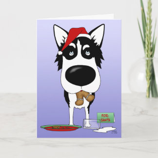 Husky-Weihnachten Feiertagskarte