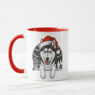 Husky Weihnachten – Festlicher Winterhund Tasse