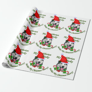 Husky-Weihnachten Geschenkpapier