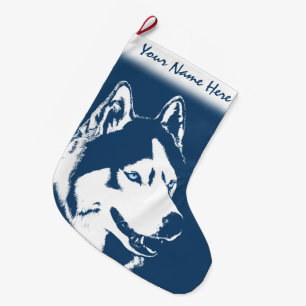 Husky Weihnachten Strumpf Personalisiert Hund Stru Großer Weihnachtsstrumpf