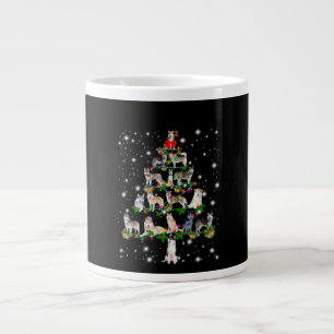 Husky Weihnachtsbaum mit leuchtendem Licht bedeckt Jumbo-Tasse