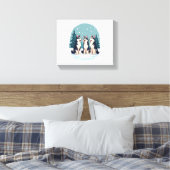 Husky Weihnachtschor Leinwanddruck (Insitu (Schlafzimmer))