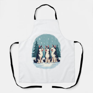Husky Weihnachtschor Schürze