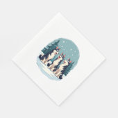 Husky Weihnachtschor Serviette (Ecke)