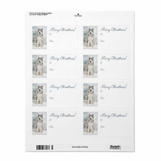 Husky Weihnachtsgeschenke Stickers (Vorne)