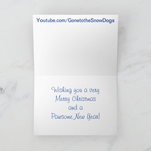 Husky-Weihnachtskarte Feiertagskarte (Innenseite)