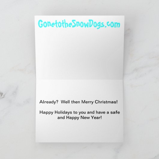 Husky-Weihnachtskarte Feiertagskarte (Innenseite)