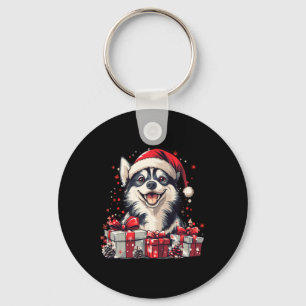Husky Weihnachtsmannmütze Weihnachten Weihnachten Schlüsselanhänger