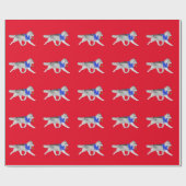Husky-WeihnachtsPackpapier Geschenkpapier (Flach)