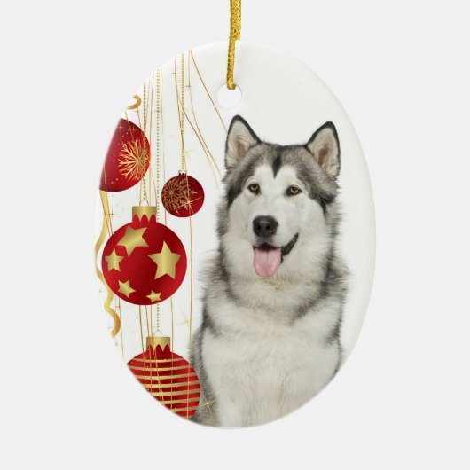 Husky Weihnachtsschmuck (Vorne)
