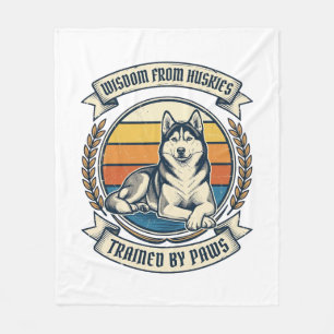 Husky-Weisheits-Shirt Vintage-Gravur Hunde-Liebhab Fleecedecke