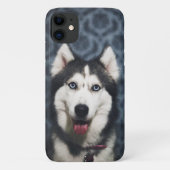 Husky Welpe Pop mit dunklem Background Case-Mate iPhone Hülle (Rückseite)