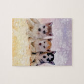 Husky-Welpen Puzzle (Horizontal)