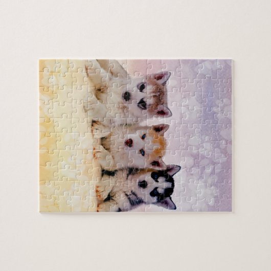 Husky-Welpen Puzzle (Horizontal)