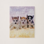 Husky-Welpen Puzzle (Vertikal)