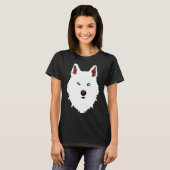 Husky White Snow Dog T-Shirt (Vorne ganz)
