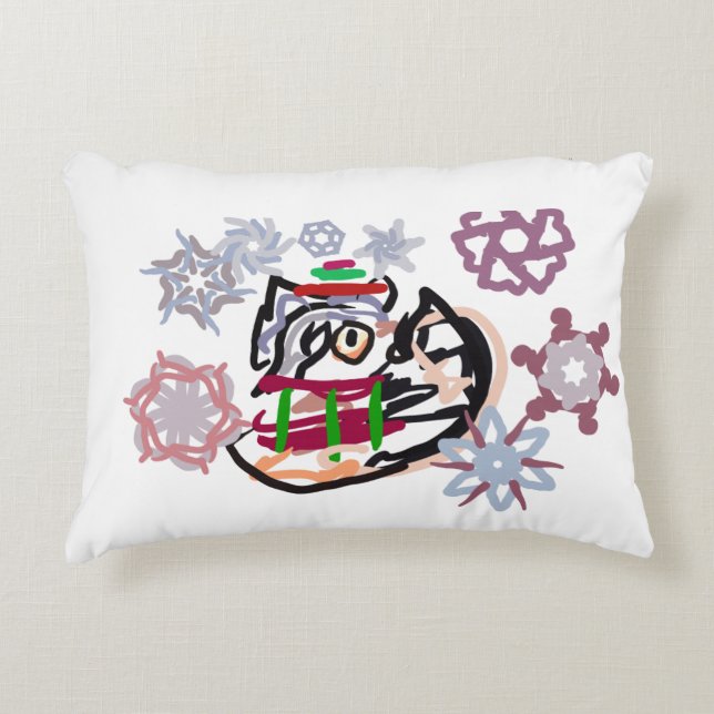 Husky winter  dekokissen (Vorderseite)