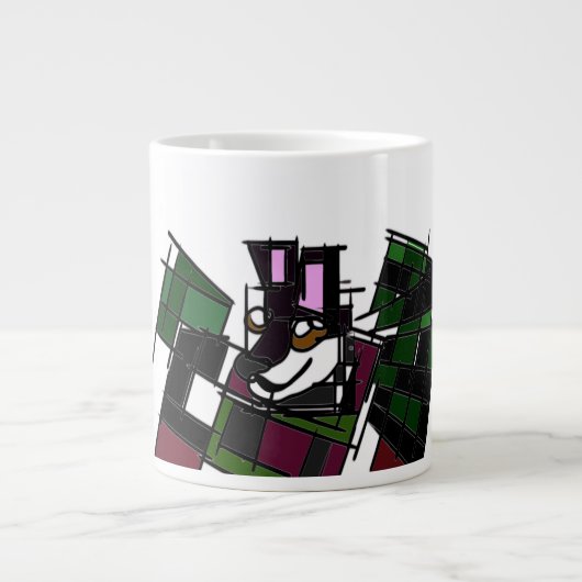Husky Winter Jumbo-Tasse (Vorderseite)