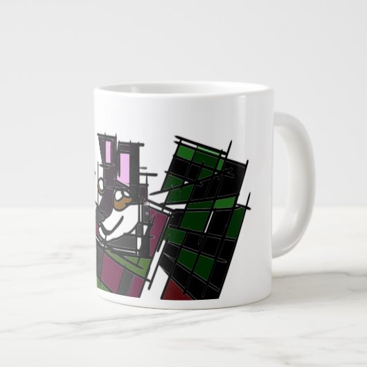 Husky Winter Jumbo-Tasse (Vorderseite Rechts)