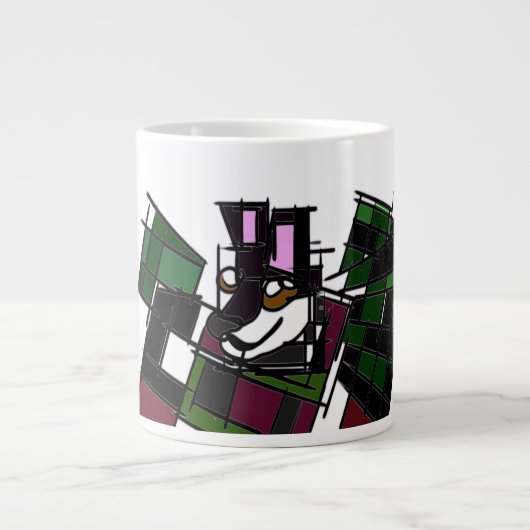 Husky Winter Jumbo-Tasse (Vorderseite)