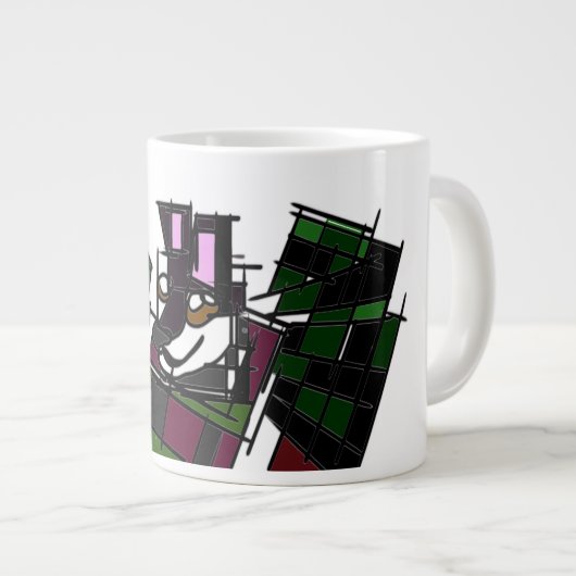 Husky Winter Jumbo-Tasse (Vorderseite Rechts)