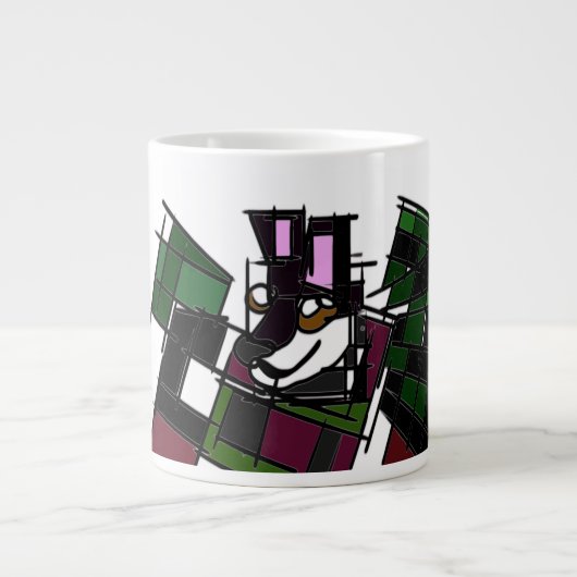 Husky Winter Jumbo-Tasse (Vorderseite)
