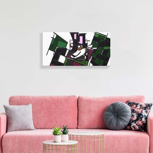 Husky Winter Leinwanddruck (Insitu (Wohnzimmer))