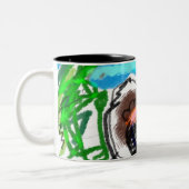 Husky Winter Zweifarbige Tasse (Links)